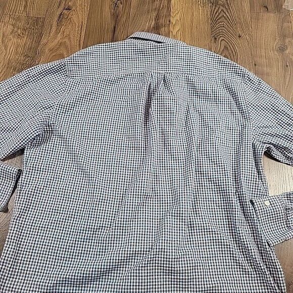 Johnnie-O Shirt Mens Small XL Blue Teal Plaid Long Slv Button Up Preppy LOGO - Picture 7 of 7